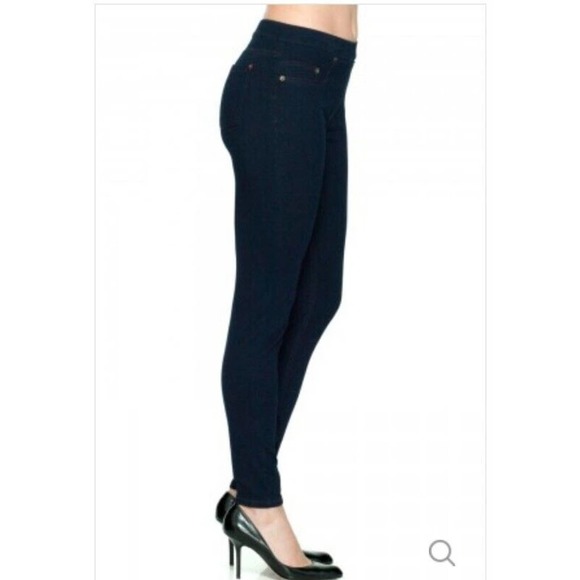 Spanx‎ Jeggings Size M Ready to Wow Indigo Dark Wash Denim Leggings Style 2420 - Picture 2 of 11